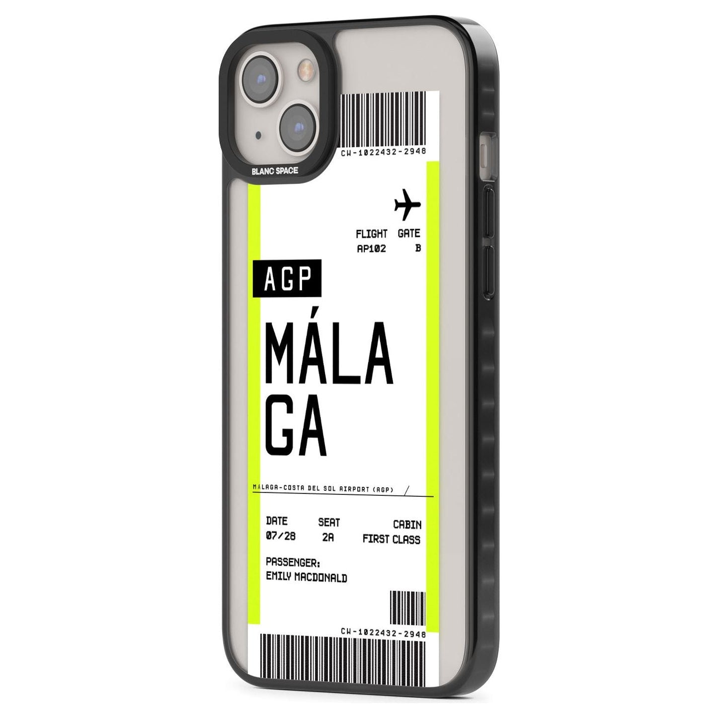 Personalised Málaga Boarding Pass