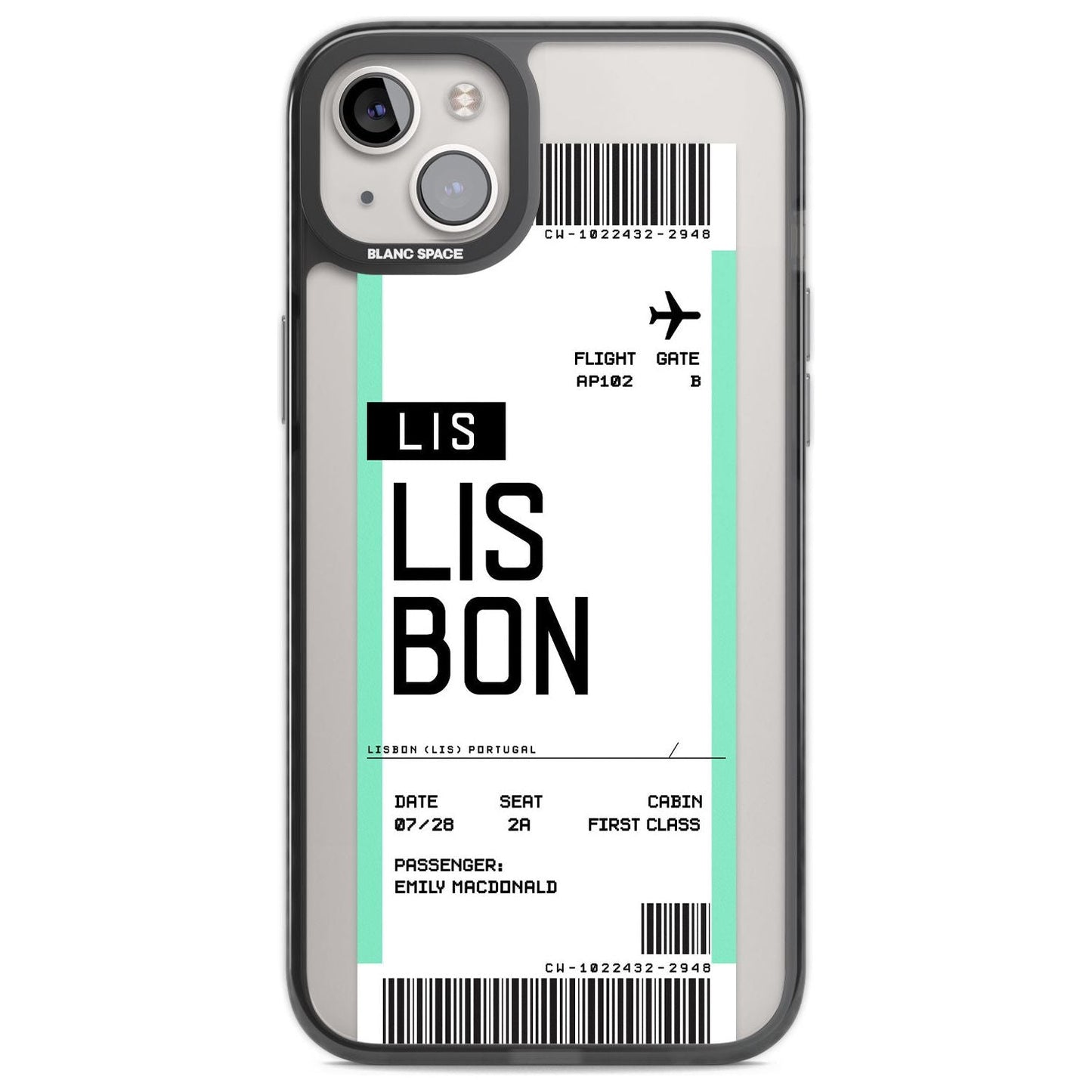 Personalised Lisbon Boarding Pass