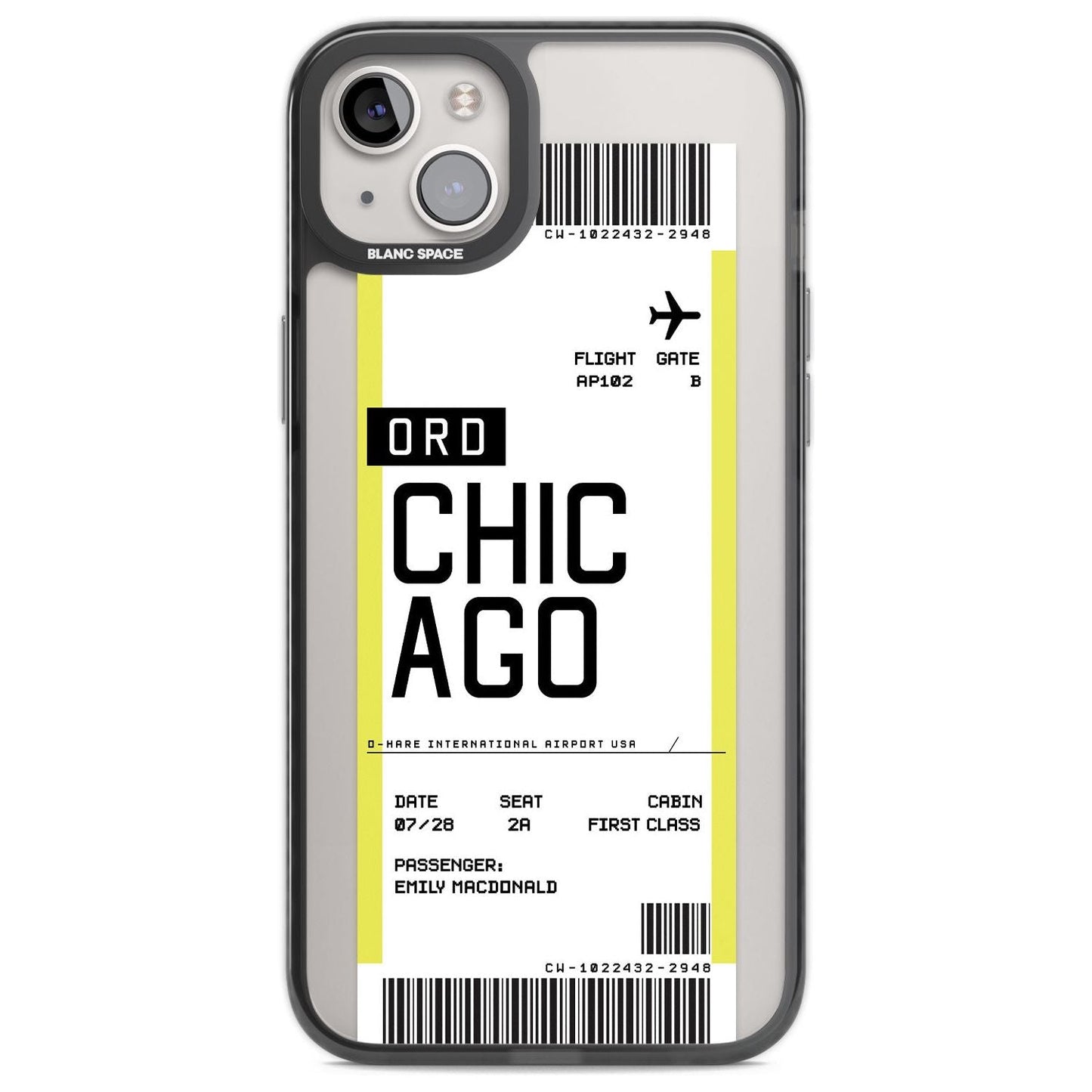 Personalised Chicago Boarding Pass