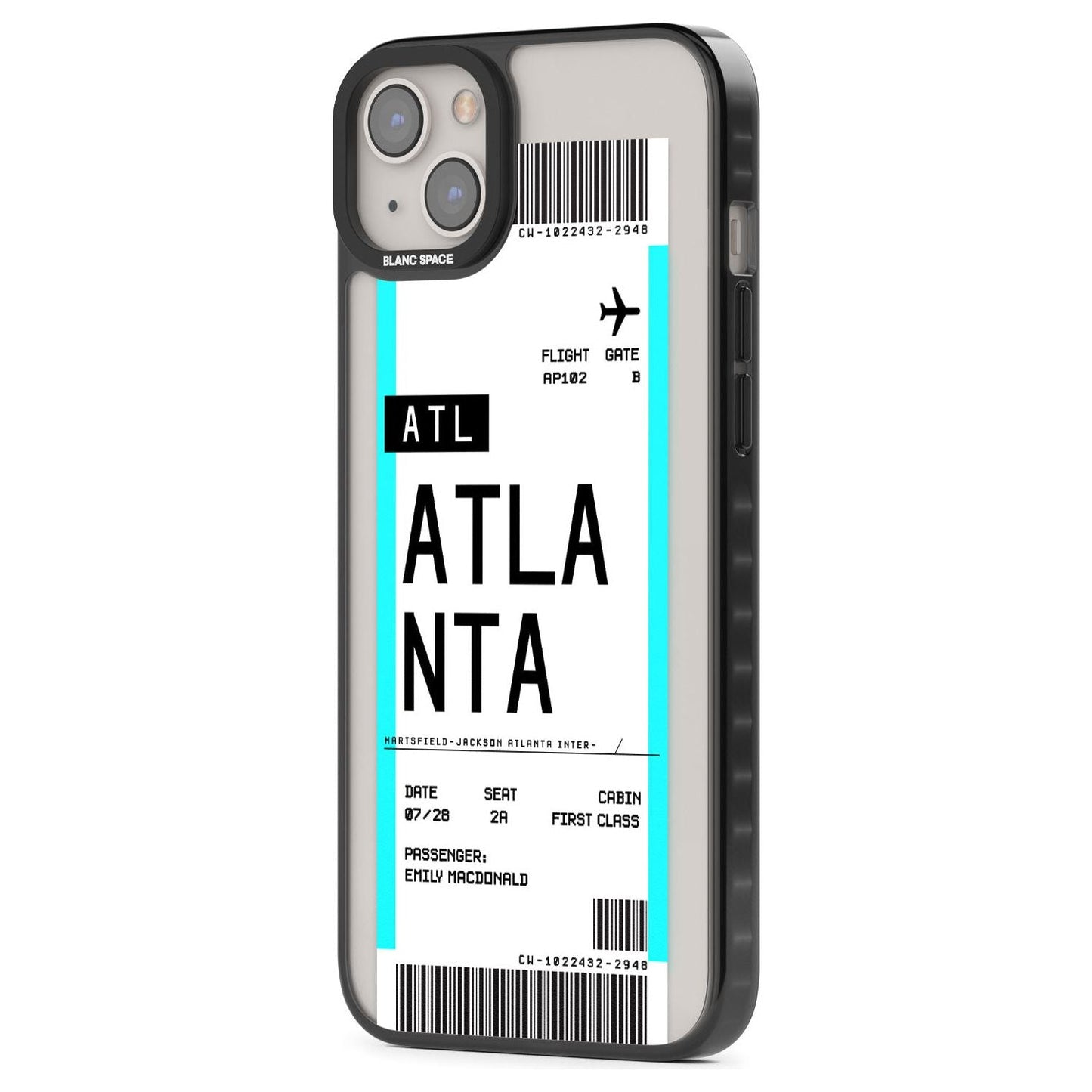 Personalisierte Atlanta-Bordkarte