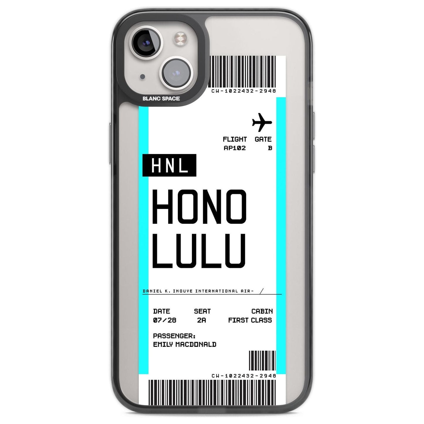 Personalised Honolulu Boarding Pass