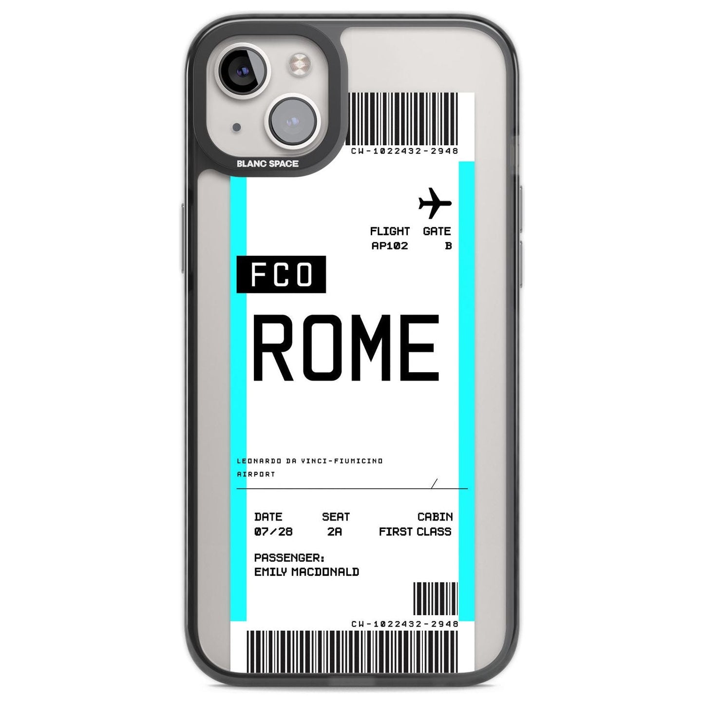 Personalised Rome Boarding Pass