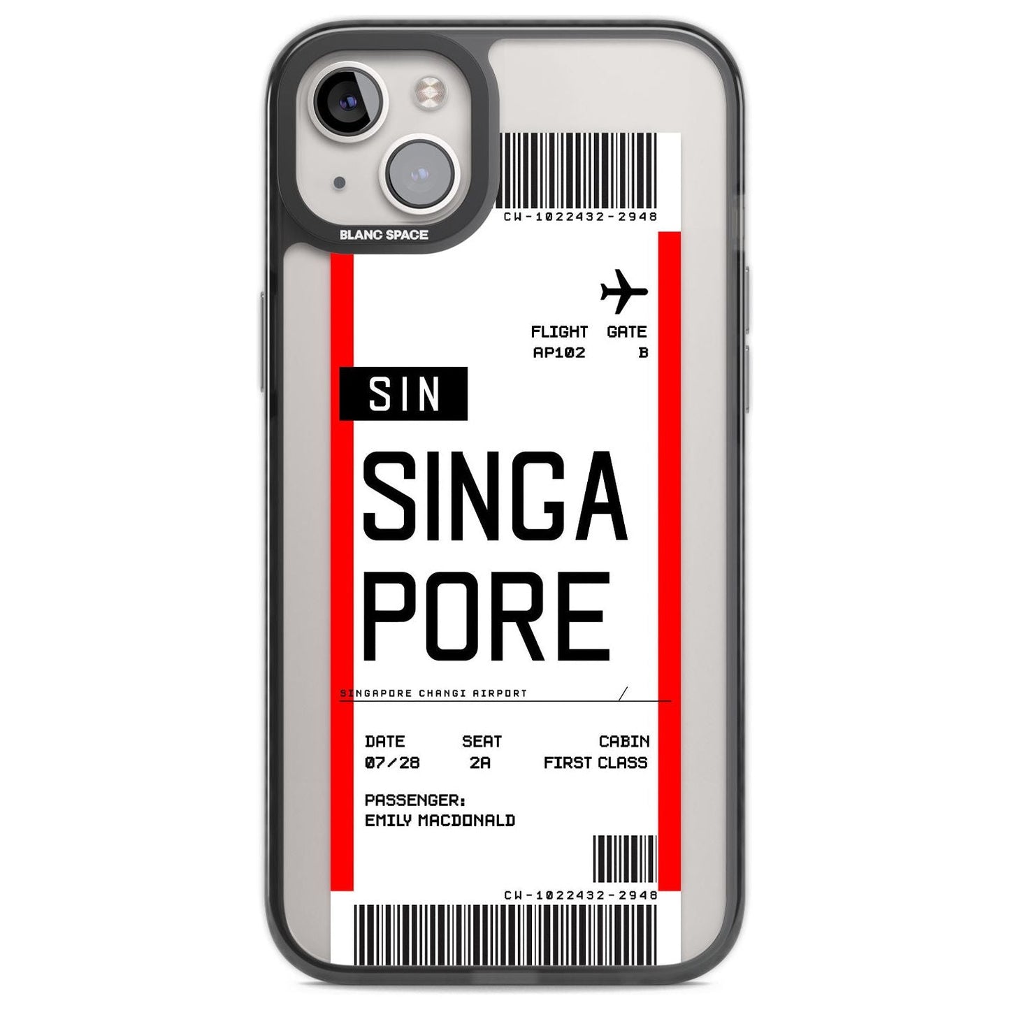 Personalised Singapore Boarding Pass
