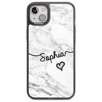 Personalised White Marble Heart