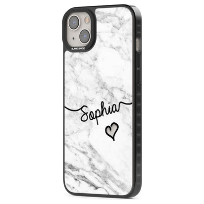 Personalised White Marble Heart