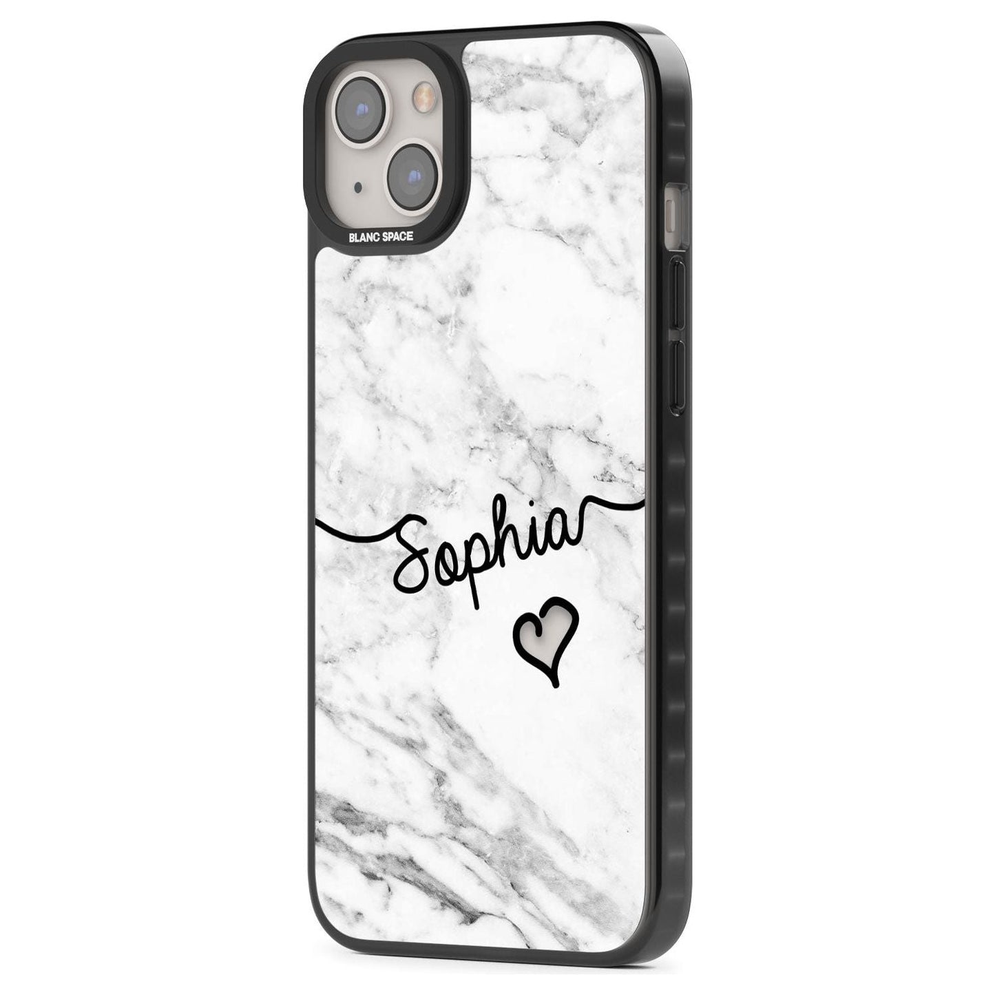 Personalised White Marble Heart