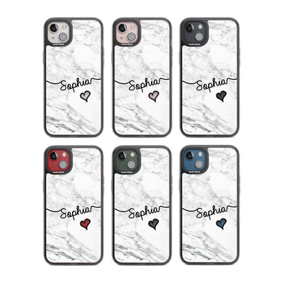 Personalised White Marble Heart