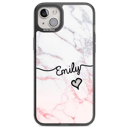 Personalised Pink Fade Marble Heart