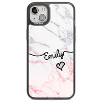 Personalised Pink Fade Marble Heart