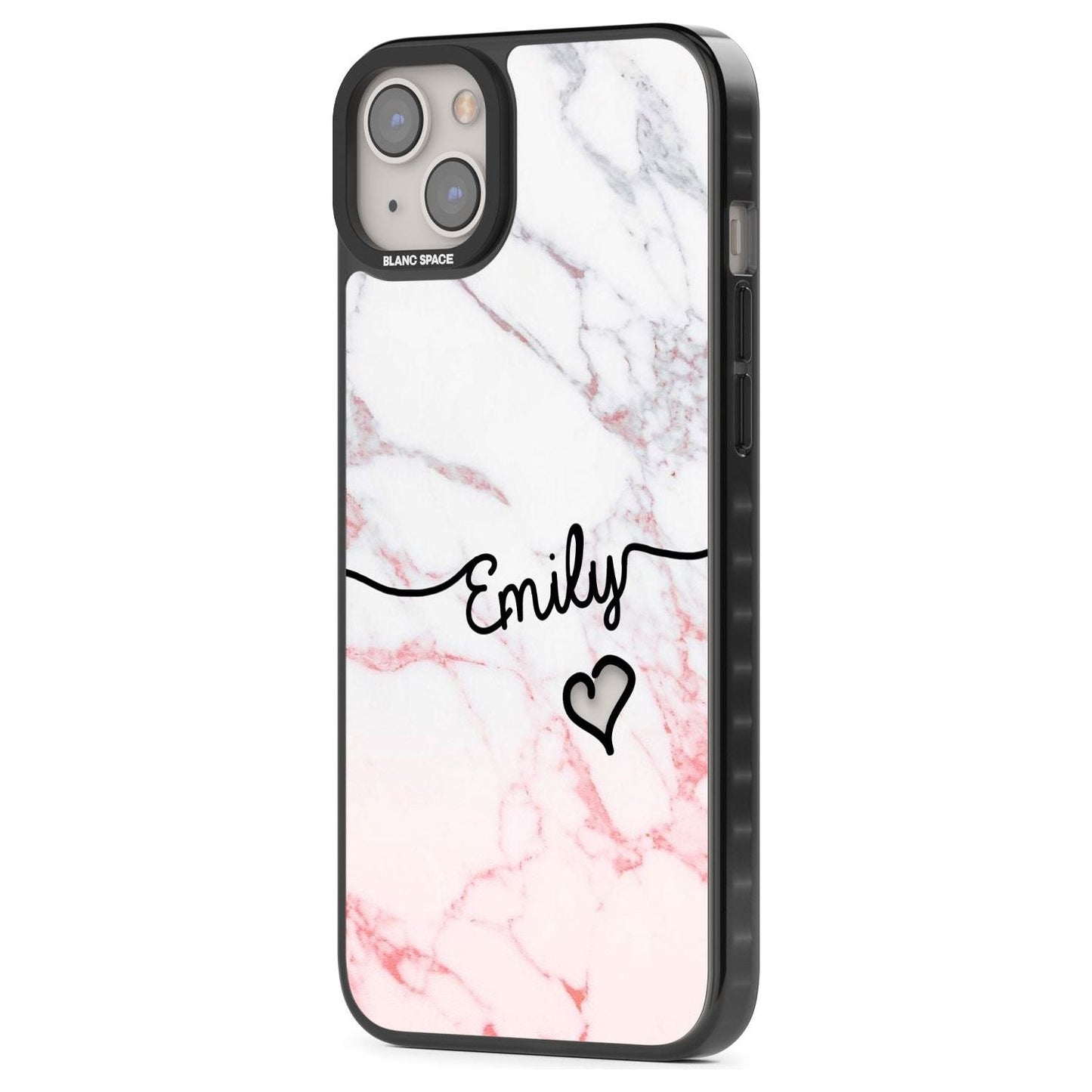 Personalised Pink Fade Marble Heart