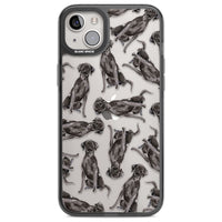 Black Labrador Watercolor Pattern