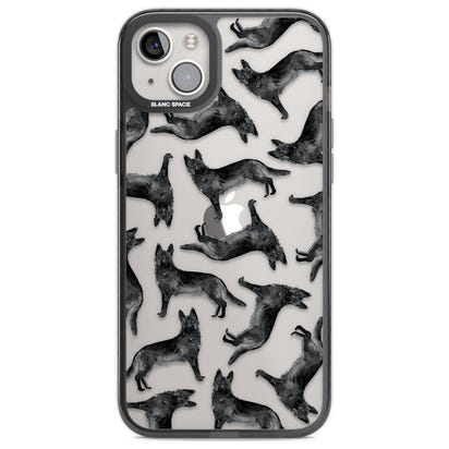 German Shepherd Pattern Black