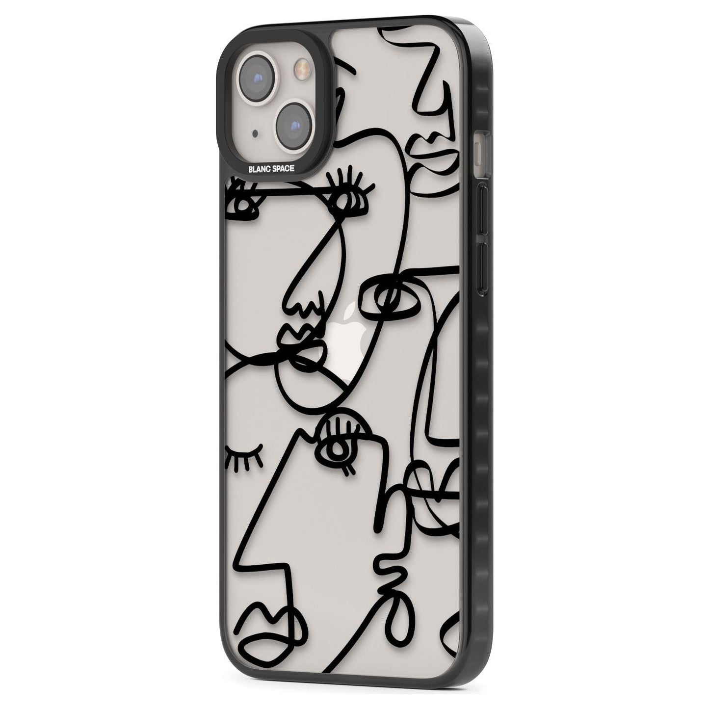 Abstract Line Art Black Clear