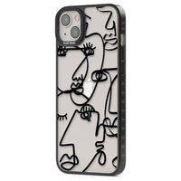 Abstract Line Art Black Clear