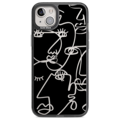 Abstract Line Art Clear Black
