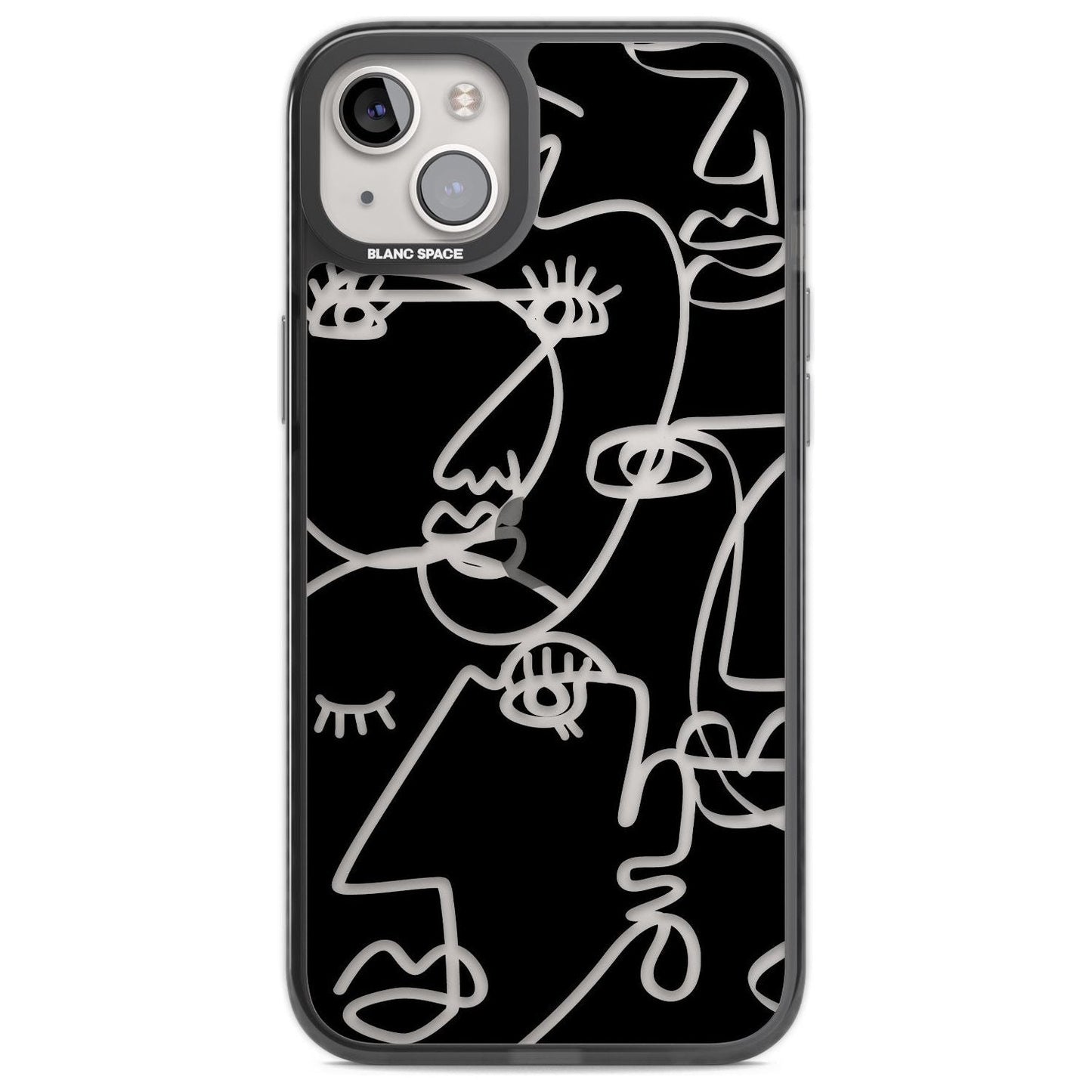 Abstract Line Art Clear Black