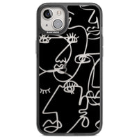 Abstract Line Art Clear Black