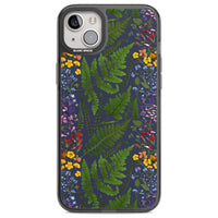 Busy Floral And Fern Design Navy