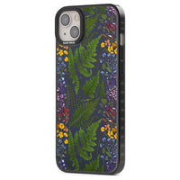 Busy Floral And Fern Design Navy