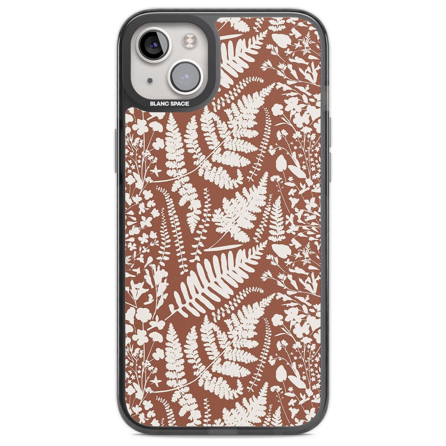 Fleurs sauvages et fougères sur terre cuite