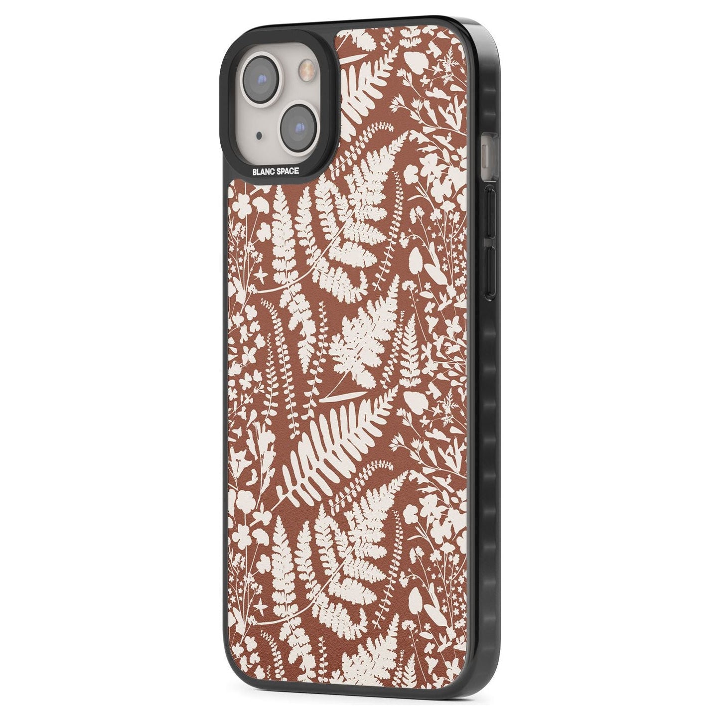 Fleurs sauvages et fougères sur terre cuite