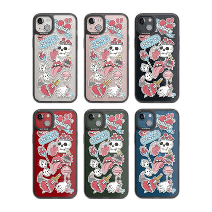 Autocollants Crâne et Fleurs