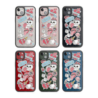 Autocollants Crâne et Fleurs