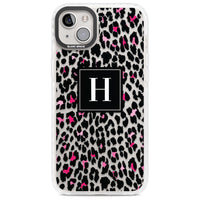 Personalised Clear Pink Leopard Monogram