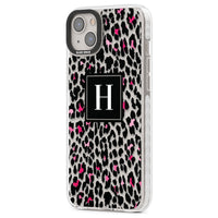 Personalised Clear Pink Leopard Monogram