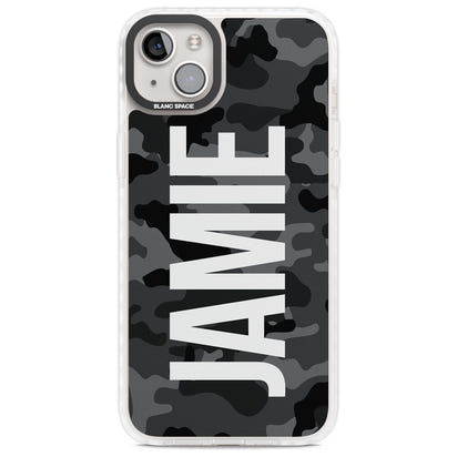 Personalised Black Camo Name Vertical