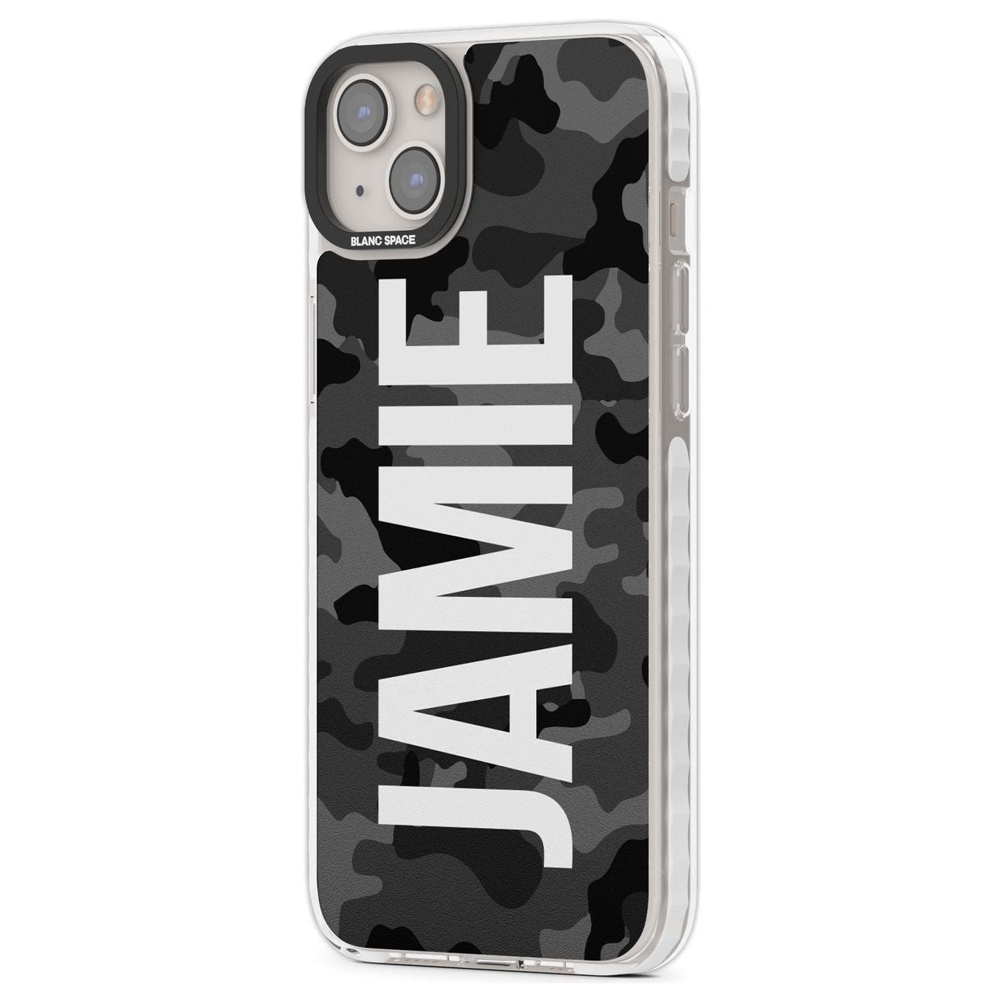 Personalised Black Camo Name Vertical