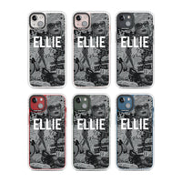 Personalisierte Vintage-Collage in Graustufen