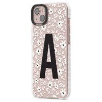 Initiale en gras personnalisée et florale