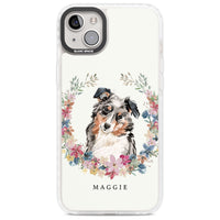 Personalised Australian Shepherd Floral Portrait