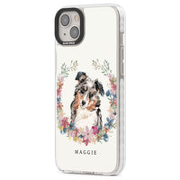 Personalised Australian Shepherd Floral Portrait
