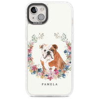 Personalised English Bulldog Floral Portrait