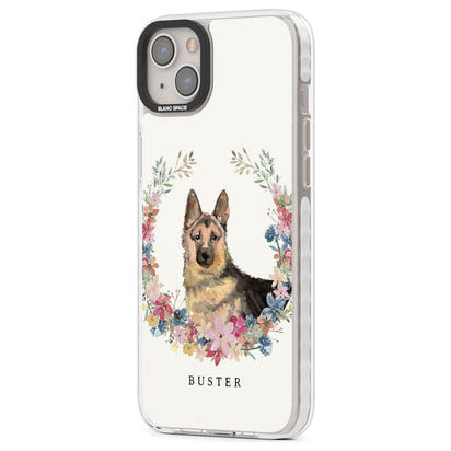 Personalised German Shepherd Floral Portrait