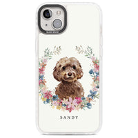 Personalised Brown Cockapoo Floral Portrait
