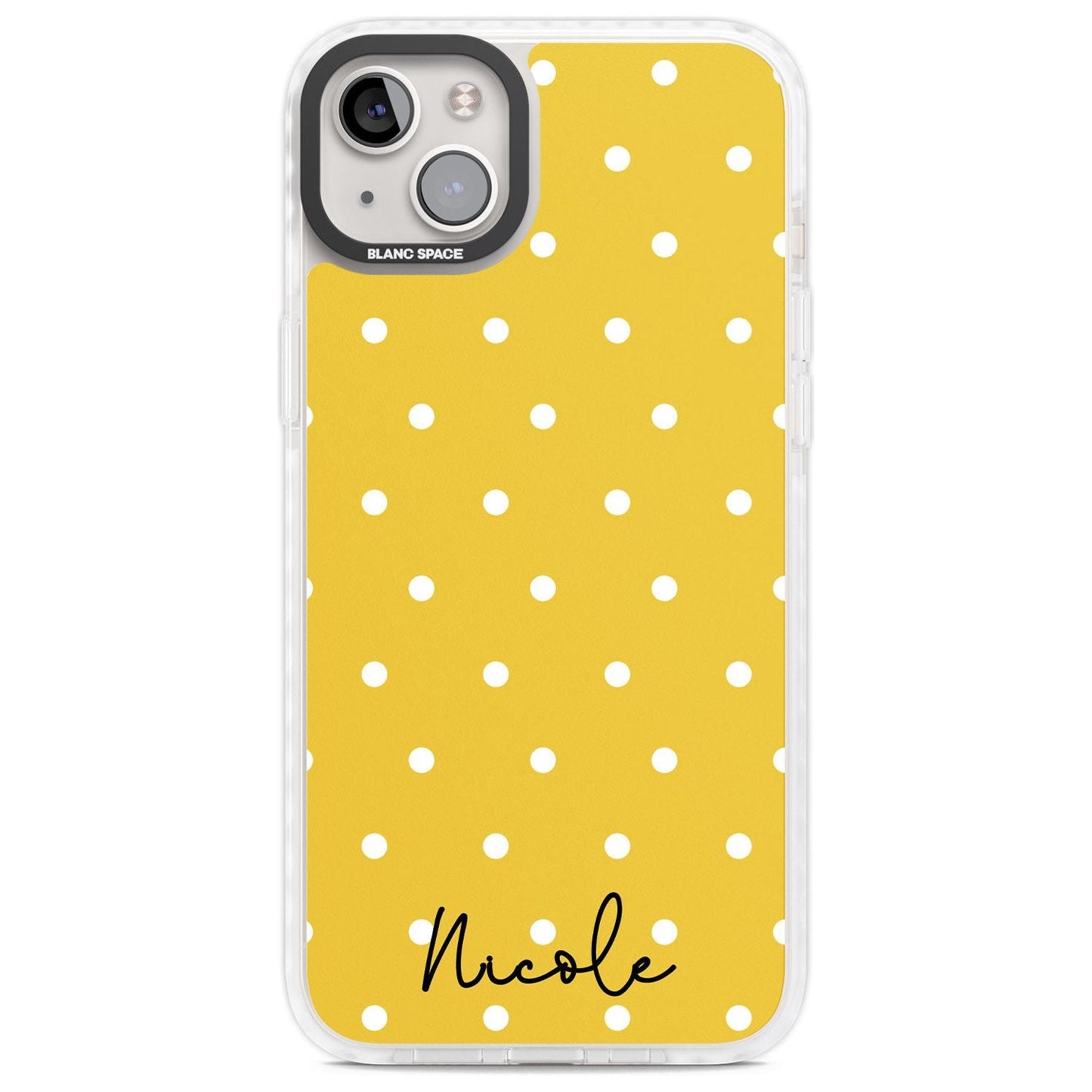 Personalised Yellow Polka Dot