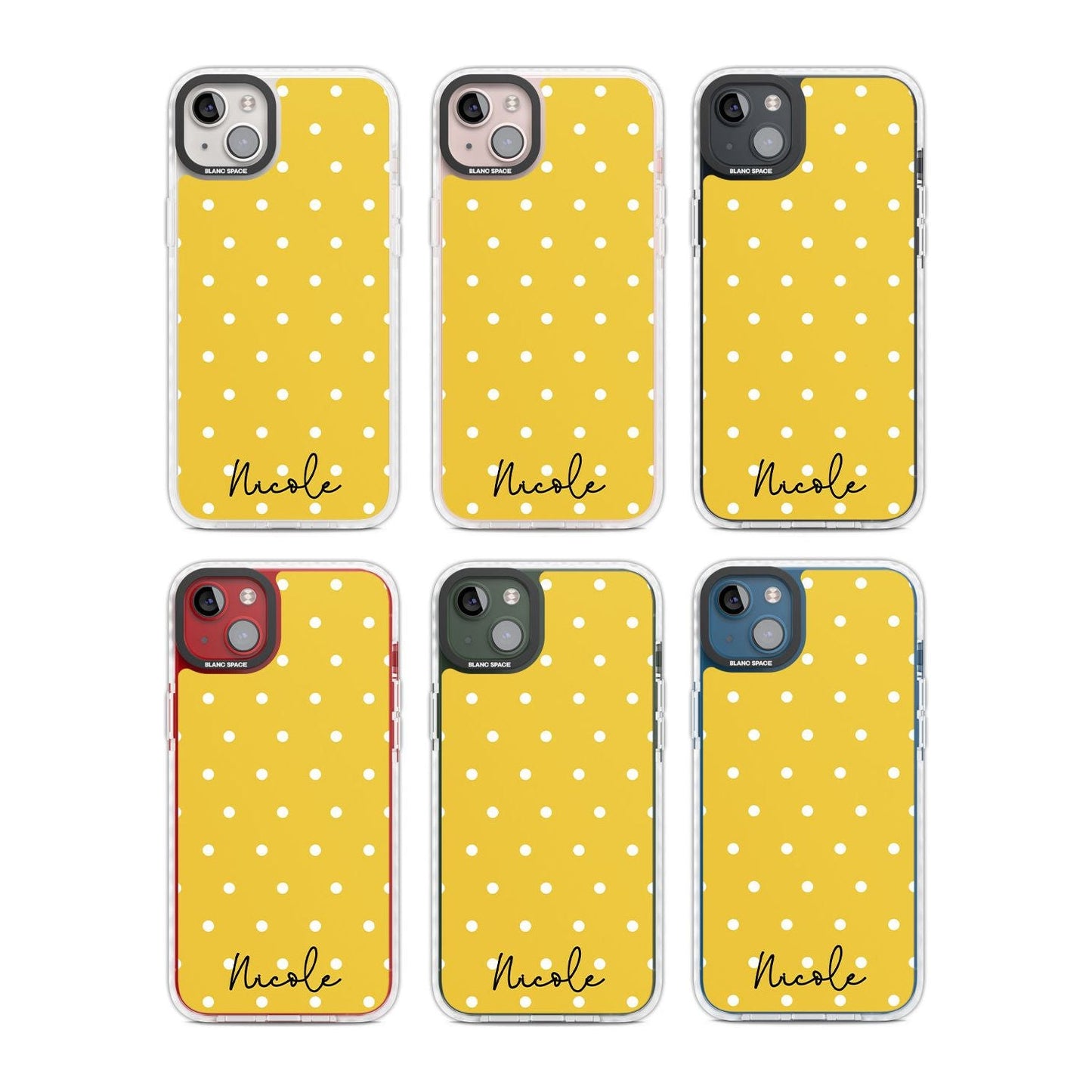 Personalised Yellow Polka Dot