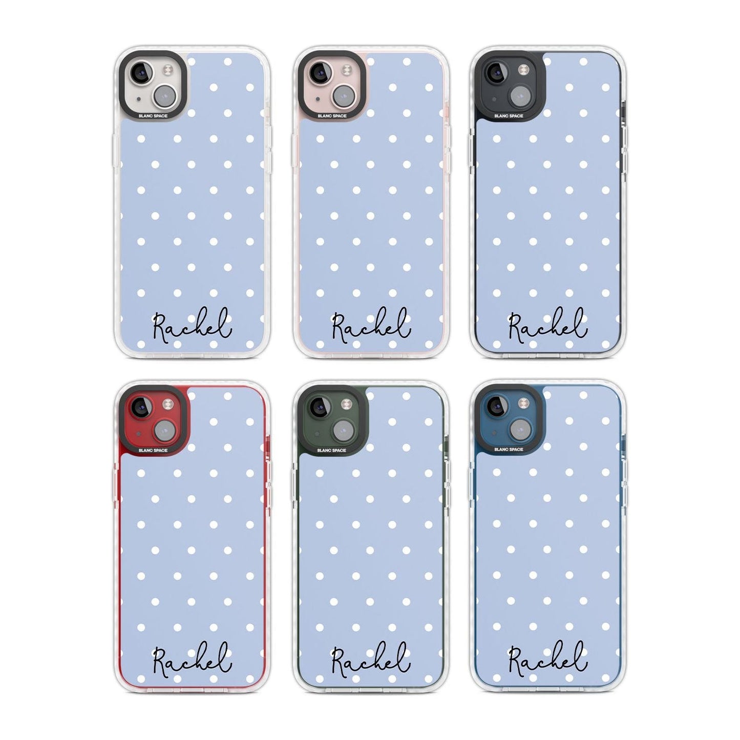 Personalised Simple Light Blue Dots