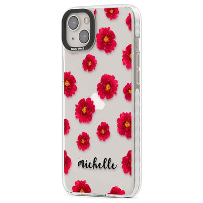 Personalised Red Peonies & Cursive