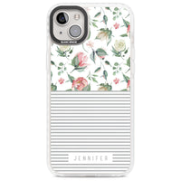 Personalised Light Floral Pattern & Stripes