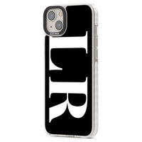 Lettres blanches et noires personnalisées