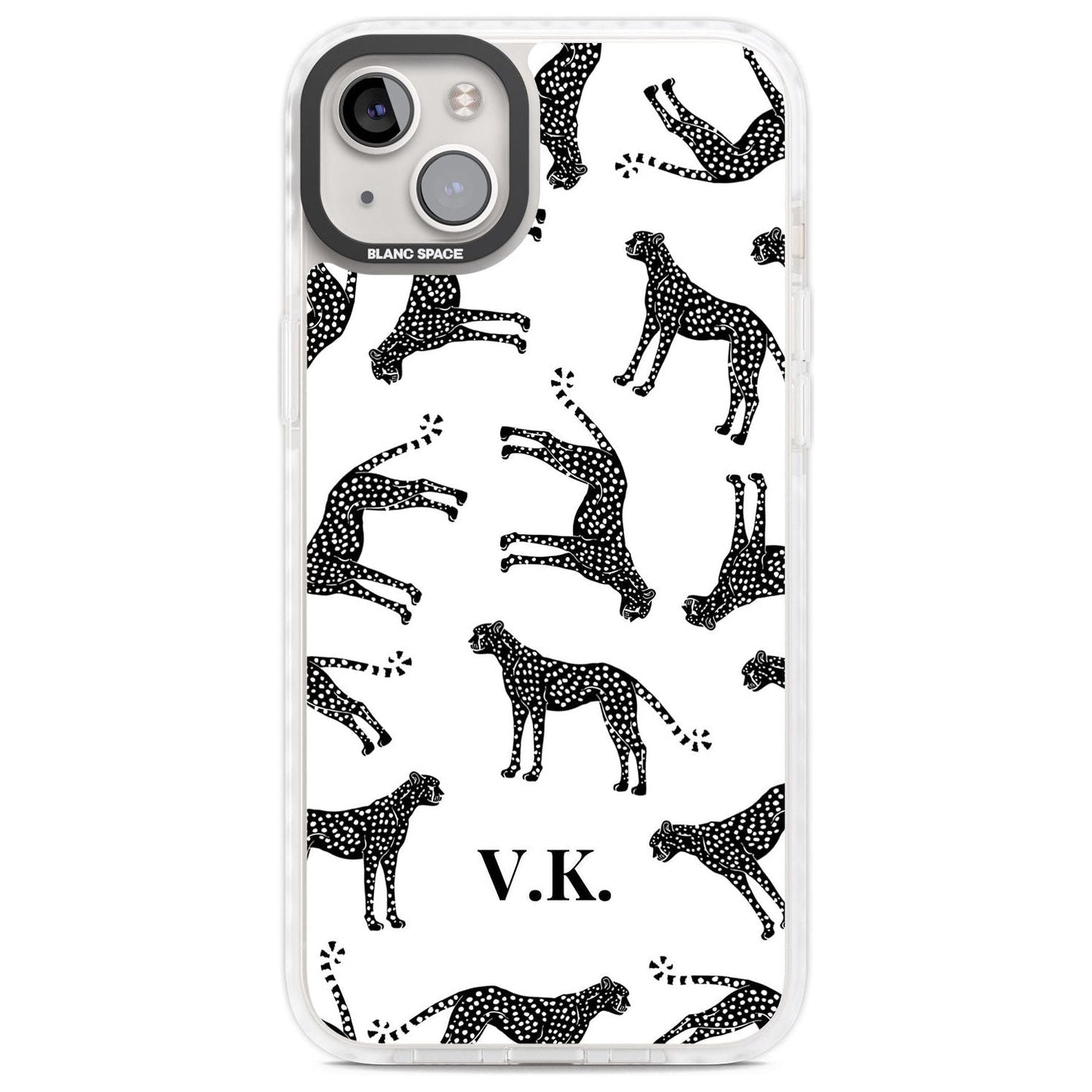 Personalised Black & White Cheetah Pattern