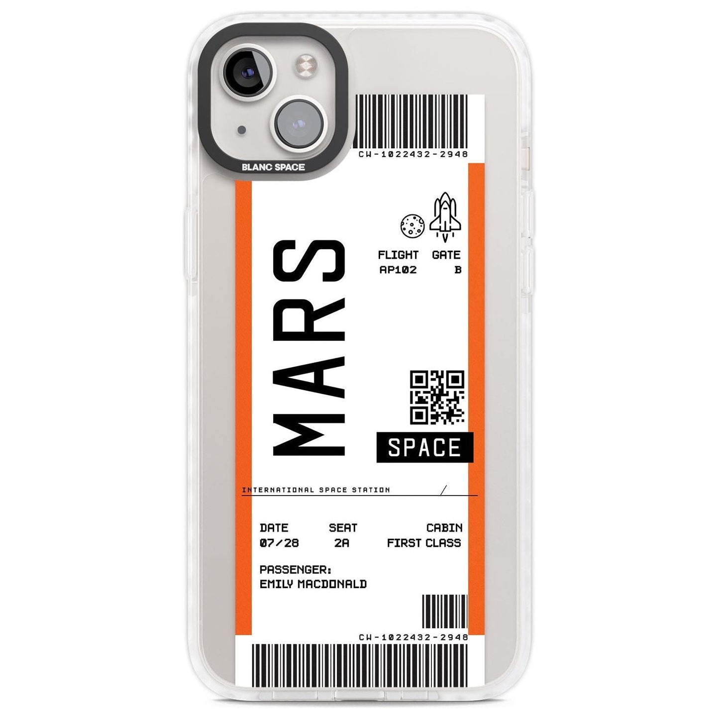 Personalised Mars Travel Ticket