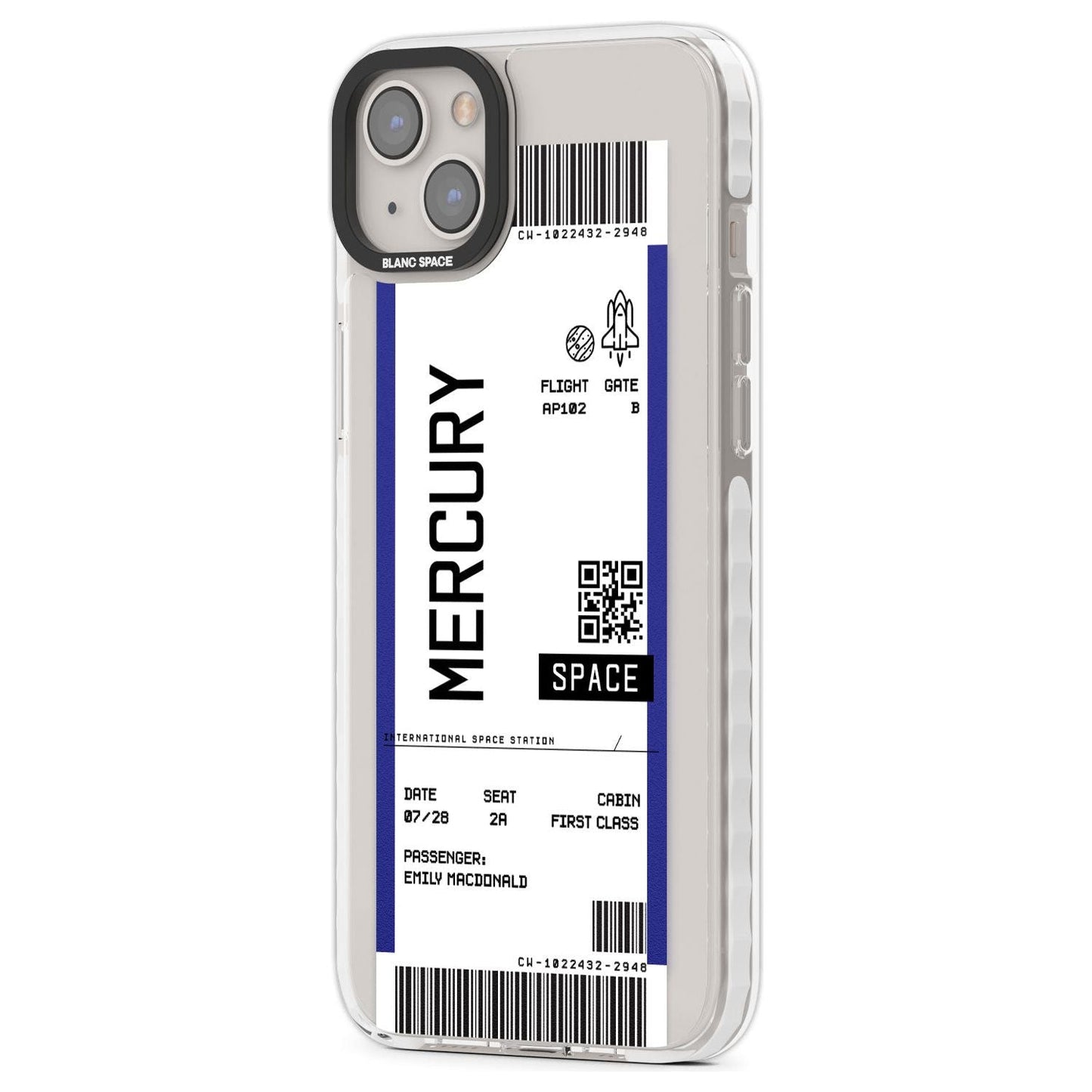 Personalised Mercury Travel Ticket