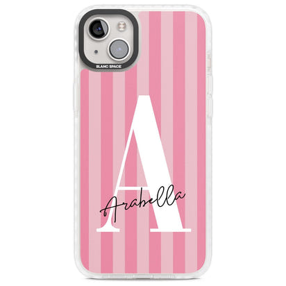 Personalised Pink Stripes Initial