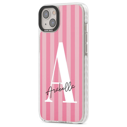 Personalised Pink Stripes Initial