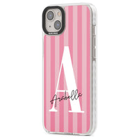 Personalised Pink Stripes Initial